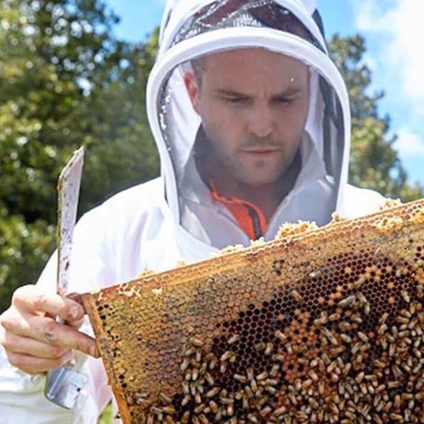 Ben with hive
