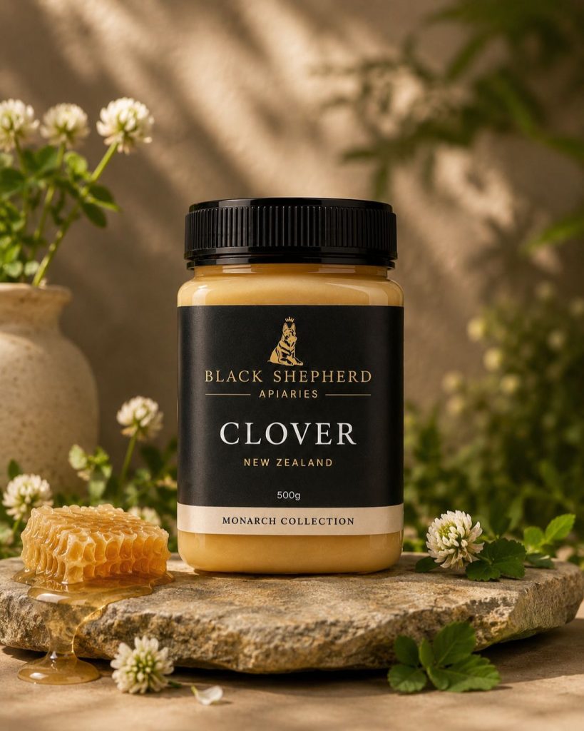 Pure New Zealand Clover Honey 500g jar - Waikato white clover honey